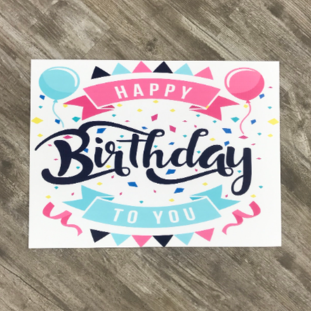 Happy Birthday to You Yard Sign  |  Metal Step Stake