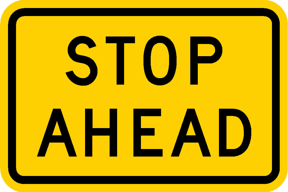 W3-1AP, MUTCD, Stop Ahead
