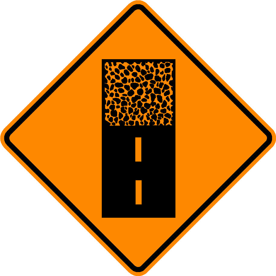W8-3A, MUTCD PAVEMENT ENDS