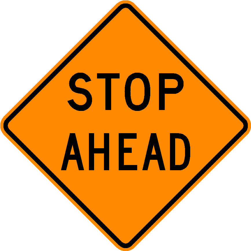 W3-1A, MUTCD, Stop Ahead