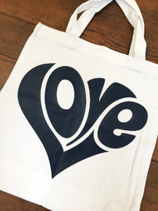 LOVE Canvas Tote Bag  |  Beach Tote Bag  |  Girlfriend Gift