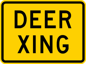 W11-3P, MUTCD, Deer Xing
