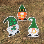 Load image into Gallery viewer, St Patrick&#39;s Day Gnome Yard Decorations  |  Metal Step Stakes

