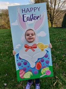 Easter Bunny Face In the Hole Photo Board for Children