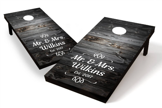 Wedding Cornhole Board Decals  |  Professionally Printed