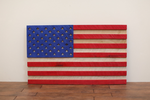 Load image into Gallery viewer, Handmade Wooden USA Flag  |  Wooden Flag  |  Patriotic  |  United States  |  Wall Art  |  Reclaimed Wood
