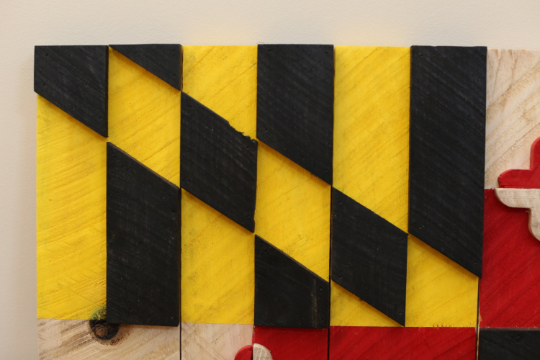Handmade Wooden Maryland Flag  |  Maryland Decoration  |  Rustic Signs  |  Wall Art  |  Wood Flag  |  Reclaimed Wood