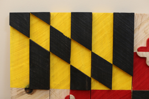 Handmade Wooden Maryland Flag  |  Maryland Decoration  |  Rustic Signs  |  Wall Art  |  Wood Flag  |  Reclaimed Wood