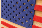 Load image into Gallery viewer, Handmade Wooden USA Flag  |  Wooden Flag  |  Patriotic  |  United States  |  Wall Art  |  Reclaimed Wood
