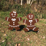 Load image into Gallery viewer, Gingerbread Man and Woman Lawn Decor  |  Christmas Yard Signs  |  Holiday Spirit  |  Holiday Lawn Sign  |  Set of 2
