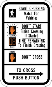 R10-3E, MUTCD Pedestrian Push Button Sign