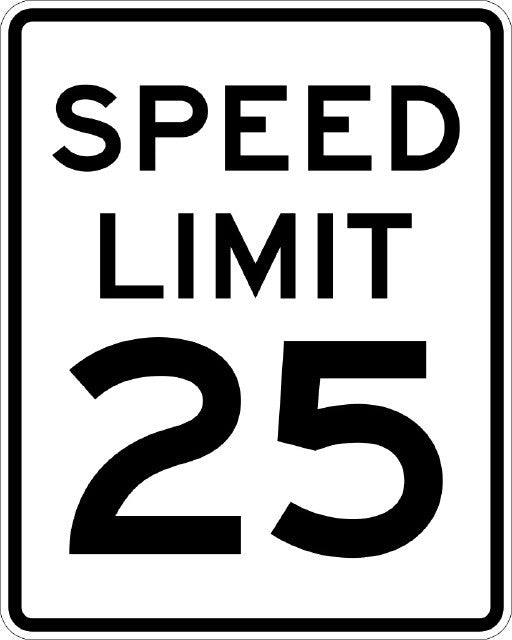 R2-1, MUTCD, Speed Limit Sign