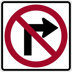 R3-1R, MUTCD, No Right Turn Symbolic Sign