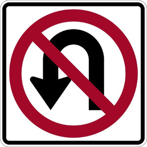R3-4, MUTCD, No U-Turn Symbolic Sign