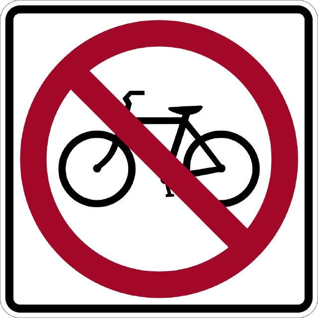 R5-6, MUTCD, No Bicycles Symbolic