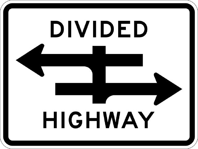 R6-3, MUTCD, Divided Highway