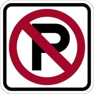 R8-3A, MUTCD, No Parking Symbolic