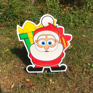 Santa Claus Yard Decoration  |  Full Color Print  |  Single-Sided  |  Holiday