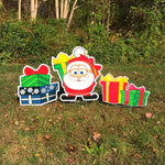 Load image into Gallery viewer, Santa Claus With Presents Yard Decoration  |  Christmas Lawn Decor  |  Santa Lawn Sign  |  Full Color Prints  |  Single-Sided  |  Holiday
