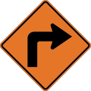 W1-1R, MUTCD, Right Turn Symbolic