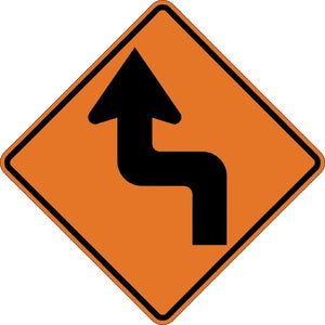 W1-3L, MUTCD, Reverse Turn Left Symbolic