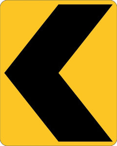 W1-8L, MUTCD, Chevron
