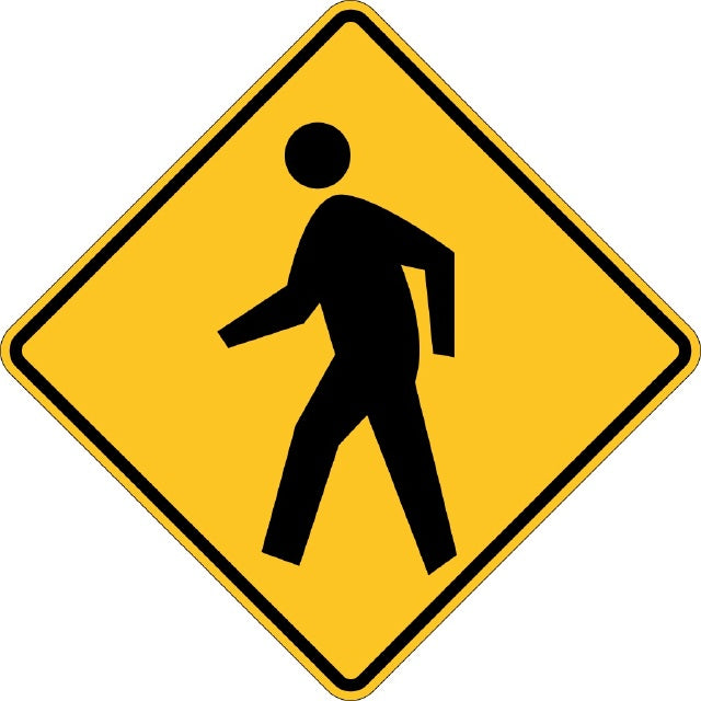 W11-2, MUTCD, Pedestrian Crossing Symbolic