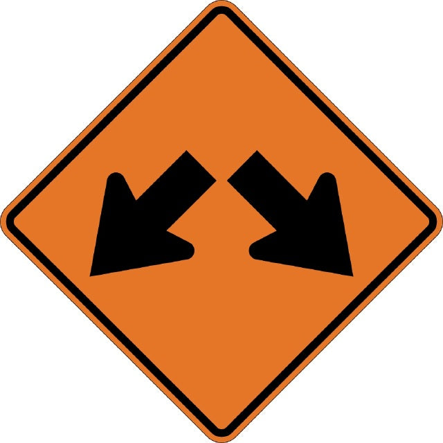 W12-1, MUTCD, Double Down Arrow