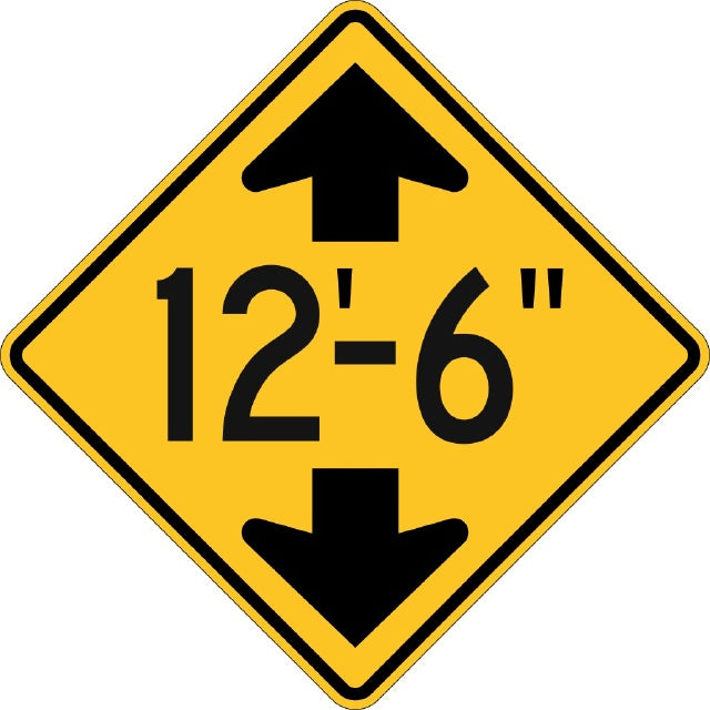 W12-2, MUTCD, Clearance (Specify Height)