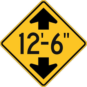 W12-2, MUTCD, Clearance (Specify Height)