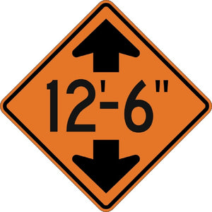 W12-2, MUTCD, Clearance (Specify Height)