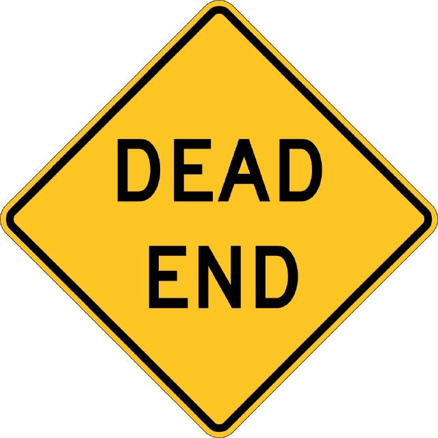 W14-1, MUTCD, Dead End