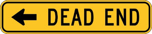 W14-1AL, MUTCD, Dead End Left