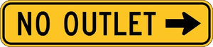 W14-2AR, MUTCD, No Outlet Right