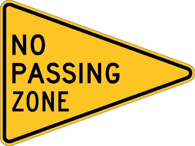 W14-3, MUTCD, No Passing Zone