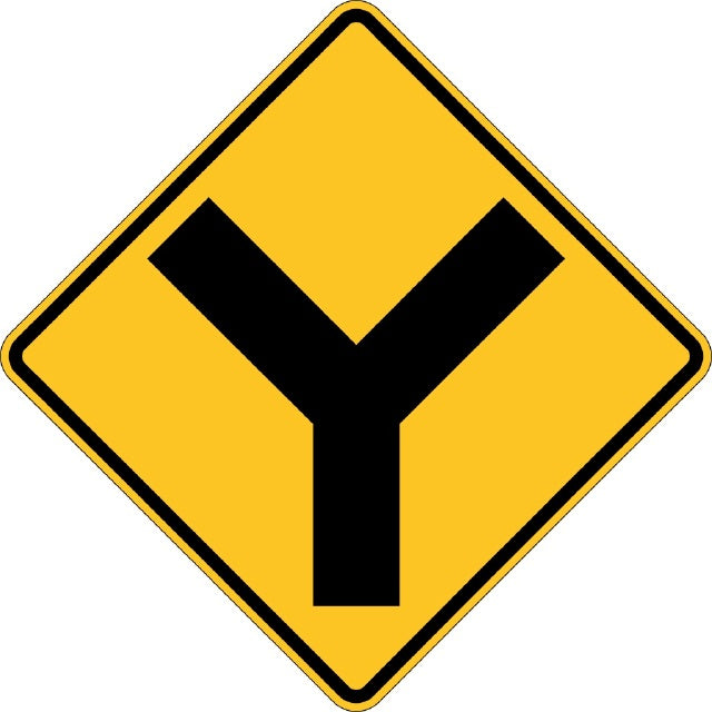W2-5, MUTCD, Y Symbol