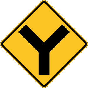 W2-5, MUTCD, Y Symbol