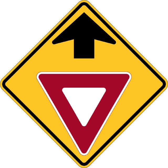 W3-2, MUTCD, Yield Ahead Symbolic