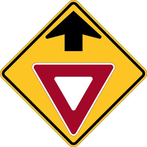 W3-2, MUTCD, Yield Ahead Symbolic