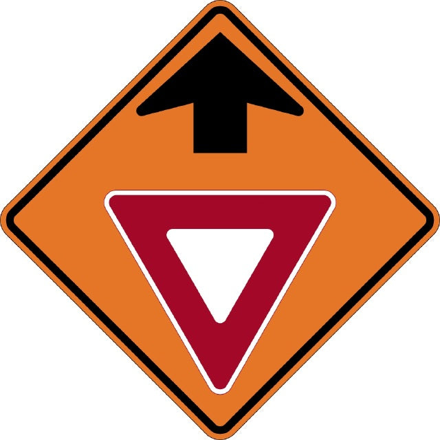 W3-2, MUTCD, Yield Ahead Symbolic