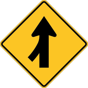 W4-1L, MUTCD, Merge Left Symbolic