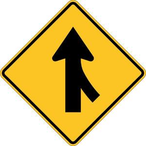 W4-1R, MUTCD, Merge Right Symbolic