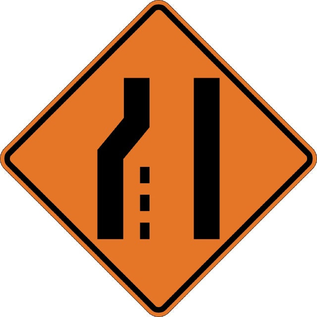 W4-2L, MUTCD, Lane Merge Symbolic
