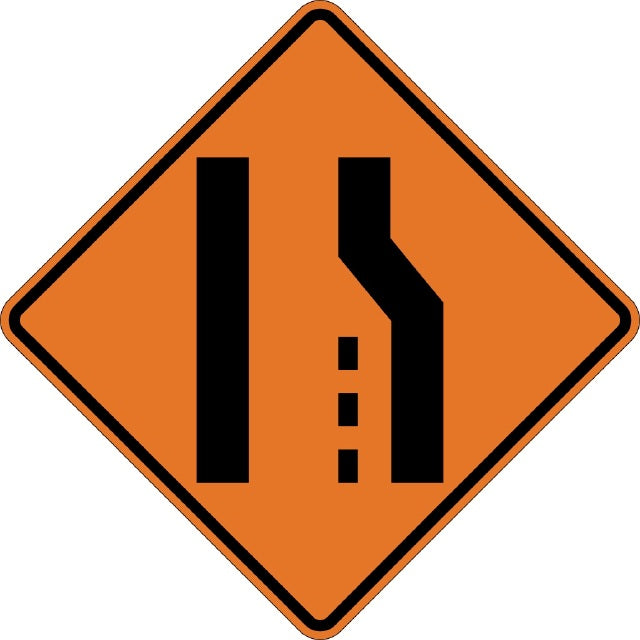 W4-2R, MUTCD, Lane Merge Symbolic
