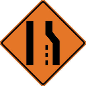 W4-2R, MUTCD, Lane Merge Symbolic
