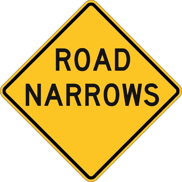 W5-1, MUTCD ROAD NARROWS