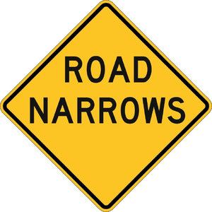 W5-1, MUTCD ROAD NARROWS