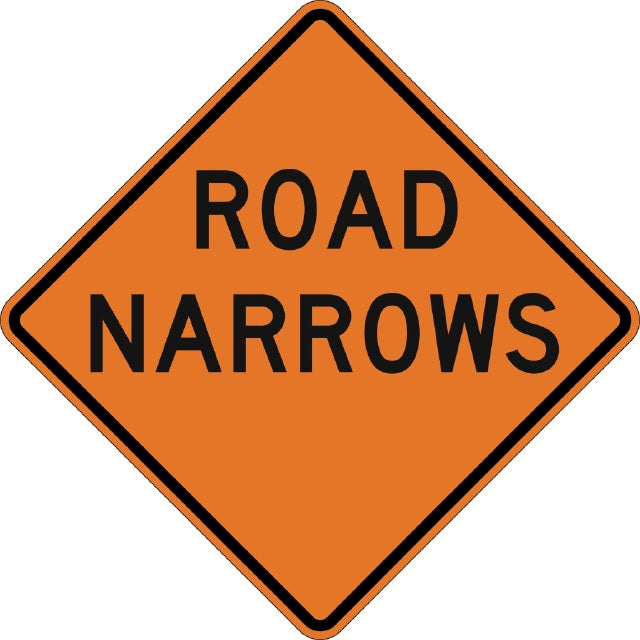 W5-1, MUTCD  ROAD NARROWS