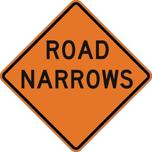 W5-1, MUTCD  ROAD NARROWS