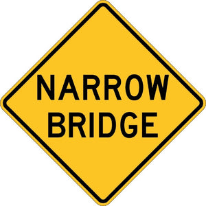 W5-2, MUTCD NARROW BRIDGE
